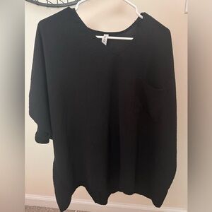 Boutique Black Oversized Top